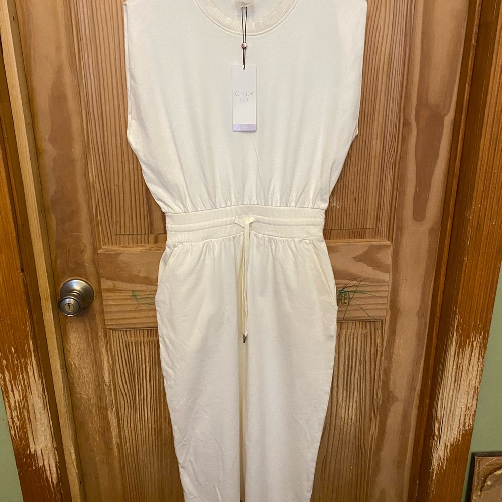 Cream Sleeveless dress